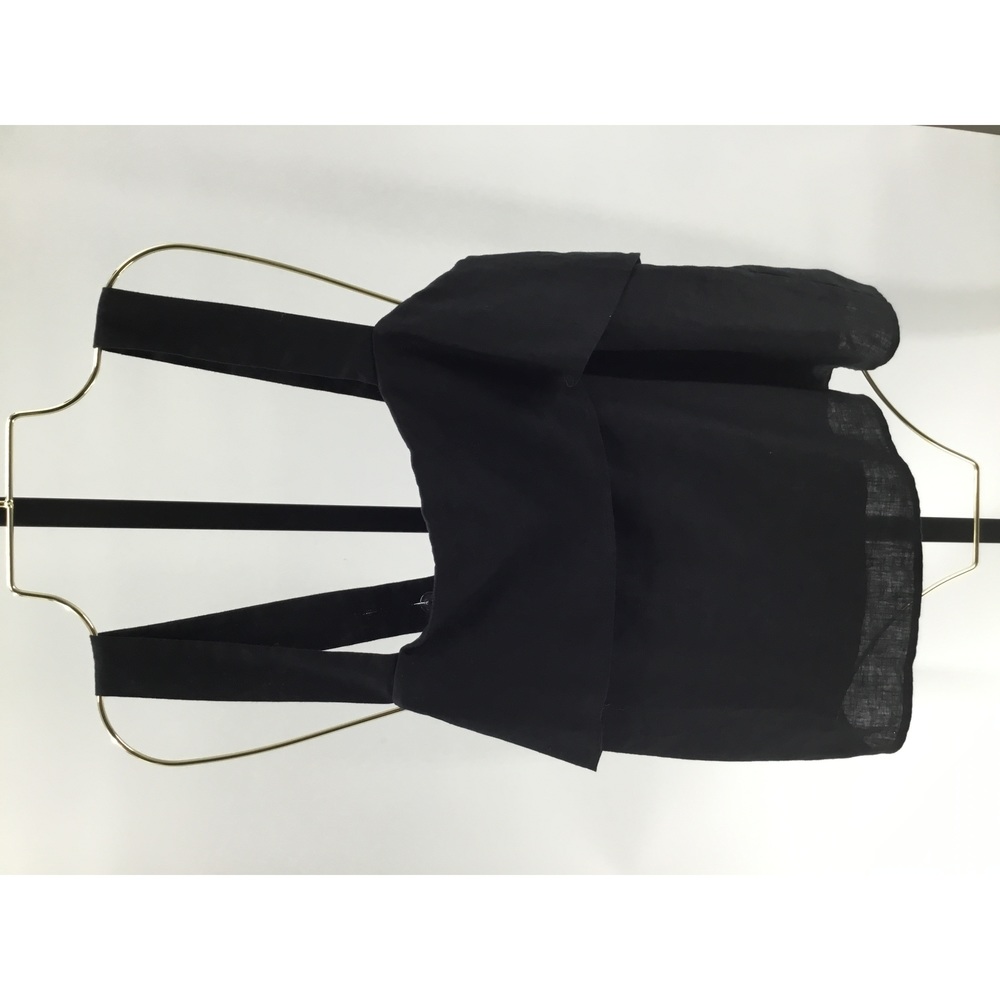 Quince Black Layered Sleeveless Crop Top